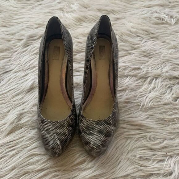 NUDE Snake Skin Heels size 39/8.5 - Picture 3 of 6